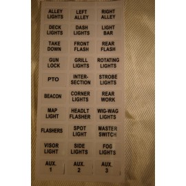 Federal Signal SW300 Switchbox Label Code3 Shome able2 fed sig switchbox labels