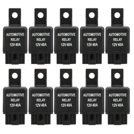 10Pcs DC12V 40A Automobile Car Air Conditioner Condensers Relay with 5 Cable Socket