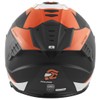 FC-Moto Hawk EVO-X Helmet, Matte Black/White/Orange, M