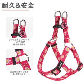 PUPTECK Dog Harness, Stray Tag, Dog Harness, Throat Friendly Harness, Pet Supplies, Dog Harness, Adjustable, Easy to Put on and Take Off, Lightweight, Breathable, Comfortable, Low Strain, Durable