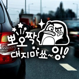 Jeje Deco Don't be shy, Pengki / Beginner Driver Reflective Sticker Car Sticker / 뽀오짝 대지마쇼잉 펭키 / 초보운전 반사스티커 자동차스티커