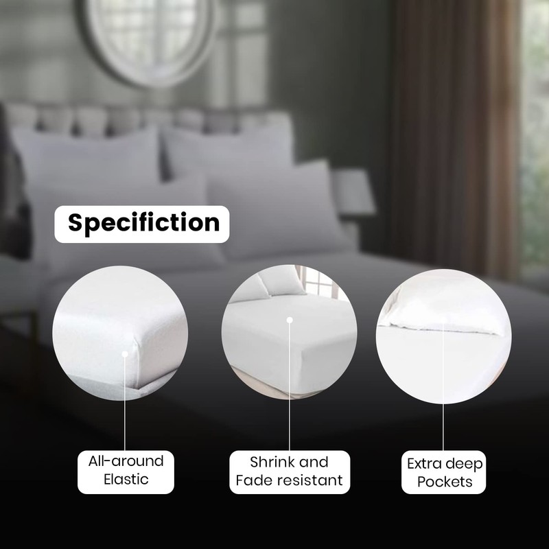 Indus Textiles - Fitted Sheets 25CM Extra Deep Percale -