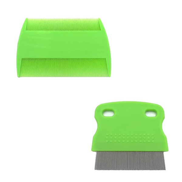 Hair Lice Comb, 2 PCS Lice Combs, Flea Lice Combs, Double Sided Teeth Comb, for Grooming and Removing Dandruff