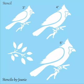 Stencils by Joanie (3) Cardinal Bird STENCIL Angels Heaven Loved One Loss Mylar DIY Art Signs Joani