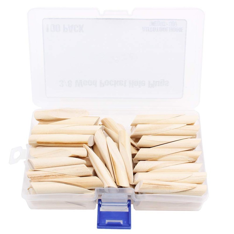 AUTOTOOLHOME 100 Pack Solid Wood Pocket Hole Plugs Pine for