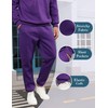 LUYIJIESHENG sweat suit for Men's Purple hoodies Quarter Zip 2