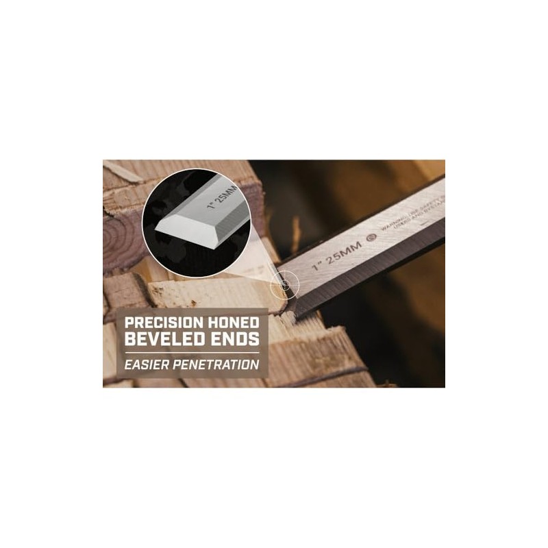 Spec Ops Tools Cincel de madera, hoja de 1 pulgada,