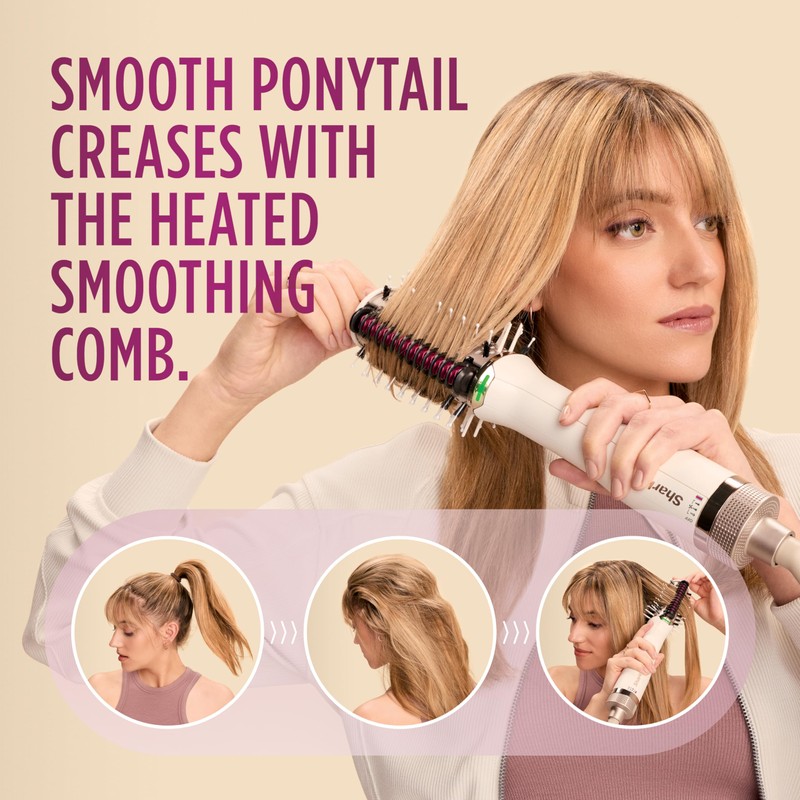 Shark HT212 SmoothStyle Heated Comb + Blow Dryer Brush with