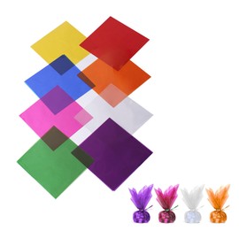 Rhoyee 160PCS Colored Cellophane Sheets 7.5x7.5 Inch Transparent Cello Wrap for DIY Crafts, Gift Wrapping, Candy Packaging, Art Projects, Light Filters, and Decorations