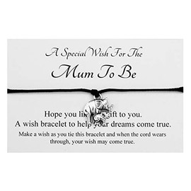 Lucor Mum to Be Gifts,New Mum Gifts,Pregnancy Gifts,Elephant Wish String Bracelet,Gifts for Mum to be(Blue)