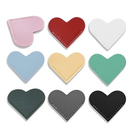 9 PCS Leather Bookmarks for Women with Heart Shape, Cute Corner Bookmark, Book Accessories for Reading Lovers, Book Markers for Women, Bookmarks for Book Lovers by HNQCPCVU (9PCS Heart - Color 3)