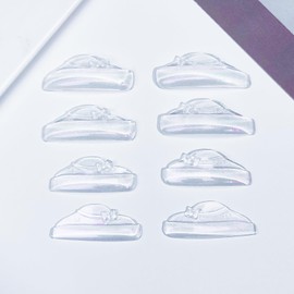 Lomansa Lash Lifting Pads, Eyelash Lifting Pads, Super Sticky, 4 Sizes (Transparent Glitter)