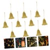 Ipetboom 12pcs Xmas Bell Pendant Ornaments Festive Plastic Hanging Decorations