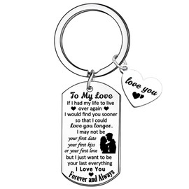 Valentines Day Gifts For Him Her Anniversary Birthday Gift For Boyfirend Girlfriend To My Love Keychain I Love You Gifts For Wife Husband