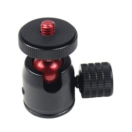 CS PRIORITY 360 Grad drehbarer Mini-Kugelkopf, 6,35 mm Schraubstativ für SL-Action-Kameras, Smartphone, unterstützt Blitzständer, Video-Foto-Zubehör (Typ C rot)