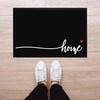 MoonWorks® Doormat with Lettering Home Heart Home Non-Slip & Washable