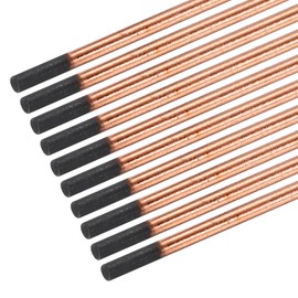PATIKIL 10pcs 7mmx355mm(0.28"x14") Carbon Arc Air Gouging Rods Copper Graphite Coated Gouging Electrode Rods for Welding