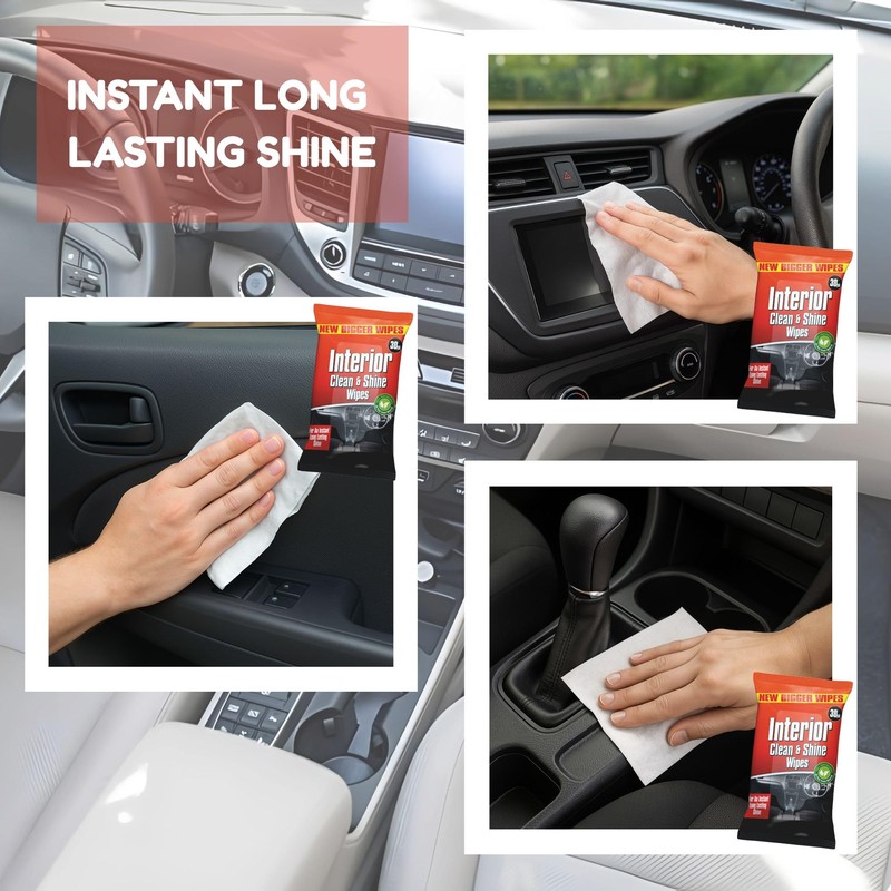 Premium Interior Car Wipes | Car Interior Cleaning Wipe Dashboard