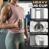Mifoci 10lb Heavy Mug Dumbbell Style, Funny Gift Weighted Stainless
