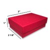 N'icePackaging 100 Qty - Macaw-Red Kraft Cotton Filled Gift Boxes