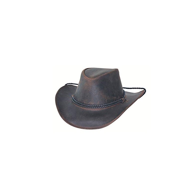 Bullhide Hilltop - Leather Cowboy Hat (Chocolate, Large)