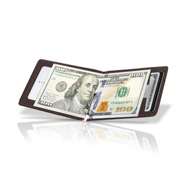 Kings Loot Kings Loot Money Clip Slim Minimalist Wallet for Men | RFID Blocking Leather Design with Money Clip | Front Pocket Bifold Holds 12 Cards | Stylish & Compact Wallets (Truffle)