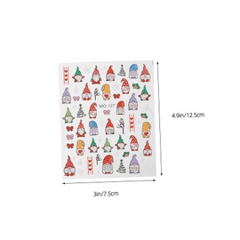 Mikinona Unique 3D Christmas Stickers Snowman Snowflake Santa Claus Nail Decals for Holiday