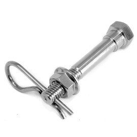 100% Stainless Steel Trailer Hitch Pin Anti-Rattle No Wobble Bolt Keeper Grip Clip Kit, 5/8-Inch Pin Diameter Fits 2 1/2 in. receivers