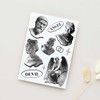 Detailed page reference Black and White Plaster Sculpture Tattoo Stickers - Modern Style