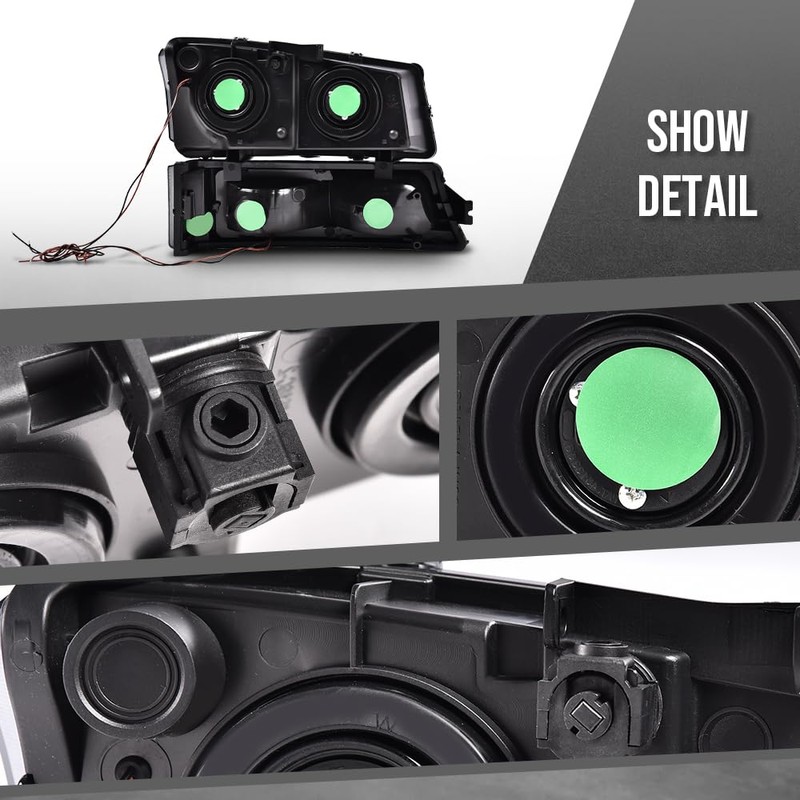 G-PLUS LED DRL Headlights, Fit Chevy Silverado 1500 2500 3500&HD
