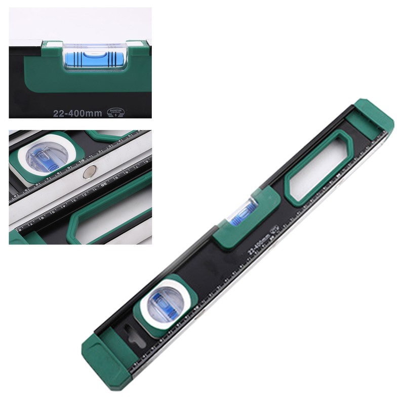Magnetic Level Ruler with Scale Aluminum Alloy Horizontal Bubble Gauge