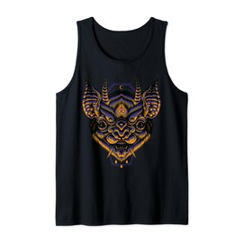 Hannya Bat American Traditional Tattoo Flash Japanese Edgy Tank Top