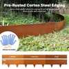 Corten Steel Landscape Edging 40 Inch Strips, 10-Inch Depth Metal