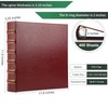 LETVPVOW Vintage Hardback 3 Ring Binder 2 Inch, Professional Leather