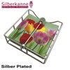 Napkin Holder Hamburg 19 x 19 cm Silver