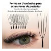 Pestañas Postizas Itntfn 4d Forma U Naturales Y Voluminosas