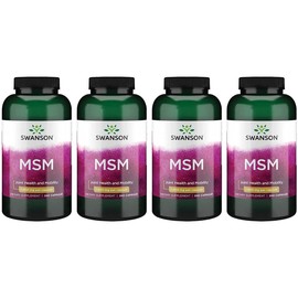 Swanson MSM - Essential Minerals Promoting Mobility & Joint Health Support - Helps to Maintain Connective Tissue Health Including Cartilage, Collagen, & Hair - (240 Capsules, 1000mg Each) 4 Bottles