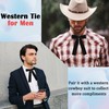 Luckyvestir Black Western Bow Ties for Men Women, Colonel Velvet