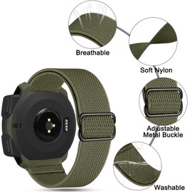 TOPsic Strap Garmin Instinct Elastic Loop, 22mm Stretchy Nylon Ultra-light Wrist Band Watch Strap for Garmin Instinct 2 Solar/Instinct/Instinct Tactical/Instinct Tide/Instinct Esports/Instinct Solar
