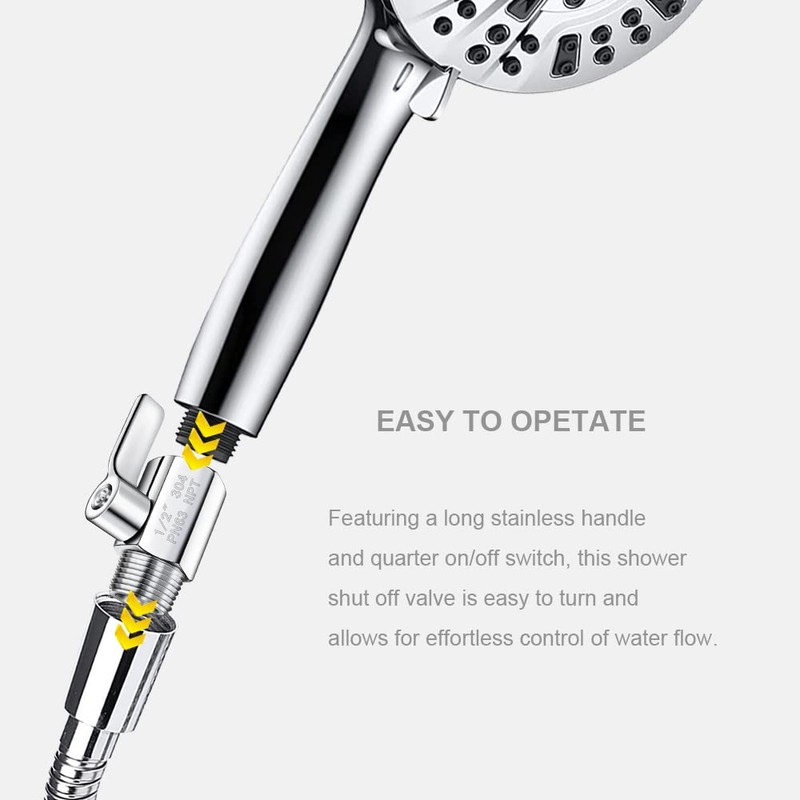 Shower Head Shut Off Valve 304 Stainless Steel Mini Ball