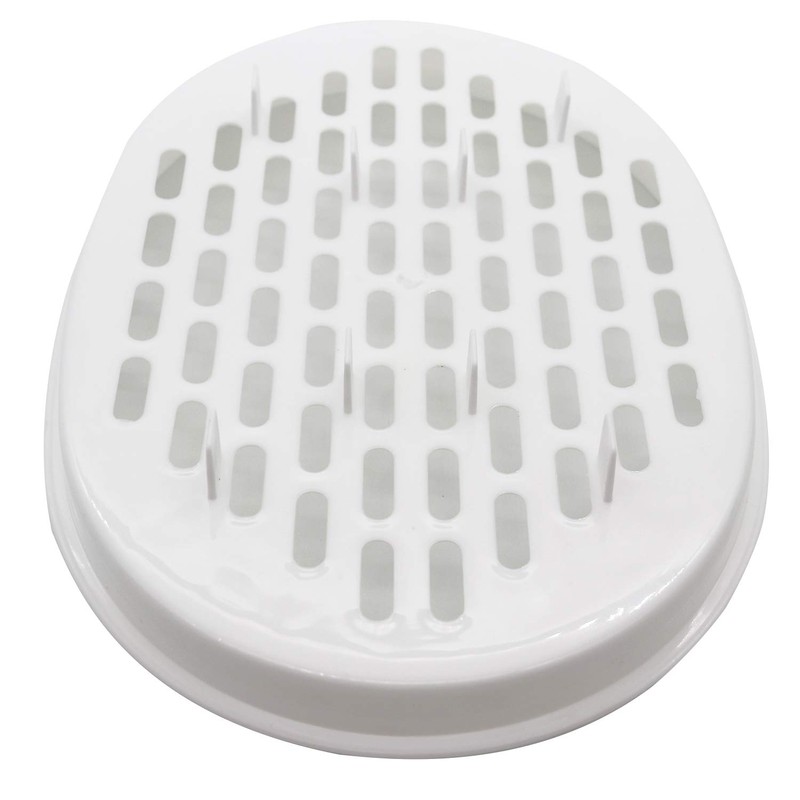 1-Tier Microwave Steamer Heating Steamer for Home Kitchen White (Oval)