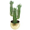Leaf LEAF-7199 Large Metal Planter Hammered Brass Gold Colour-Straight Edge,