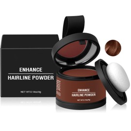 Hairline Powder - Root Cover Up Powder- Root Touch Up Powder - Enhance Hairline Powder - Instantly Hair Color Shadow Cover Gray Hair Root - Hair Touch-Up, Thin Hair Powder (Auburn, 4g)
