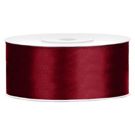 Satin Ribbon Selection of 25 Colours and 6 Widths 3 mm 6 mm 12 mm 25 mm 38 mm 50 mm Decorative Ribbon as Decoration for Weddings, Crafts, Gift Wrapping