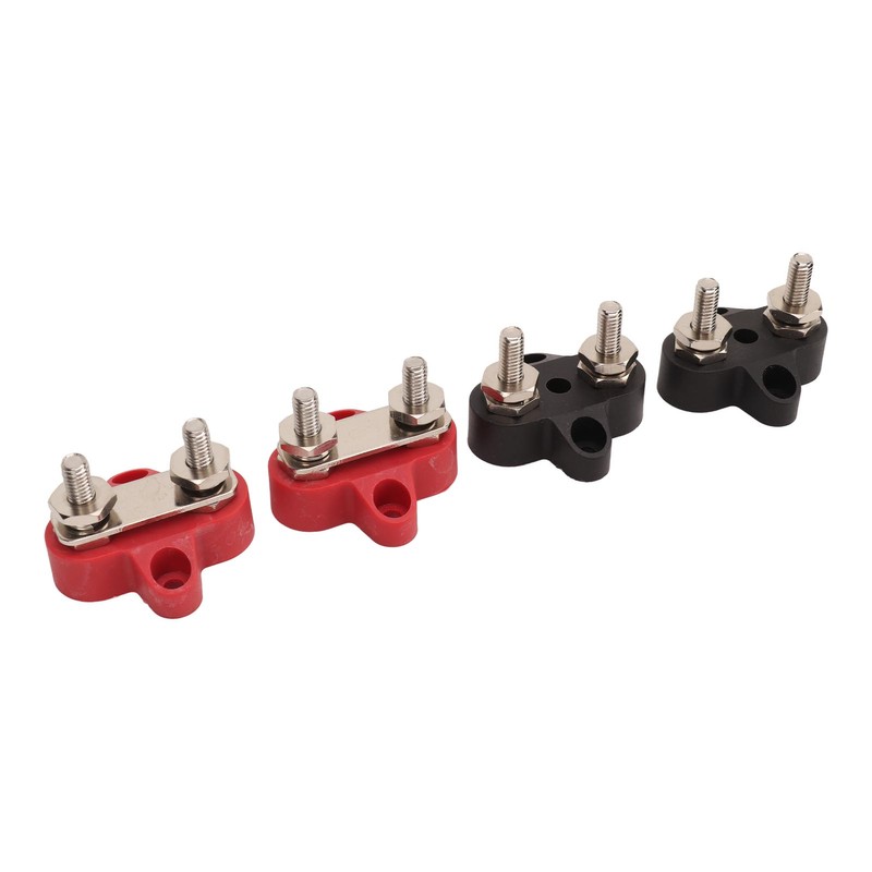 4Pcs Battery Power Stud M6 Dual Distribution Terminal Junction Post