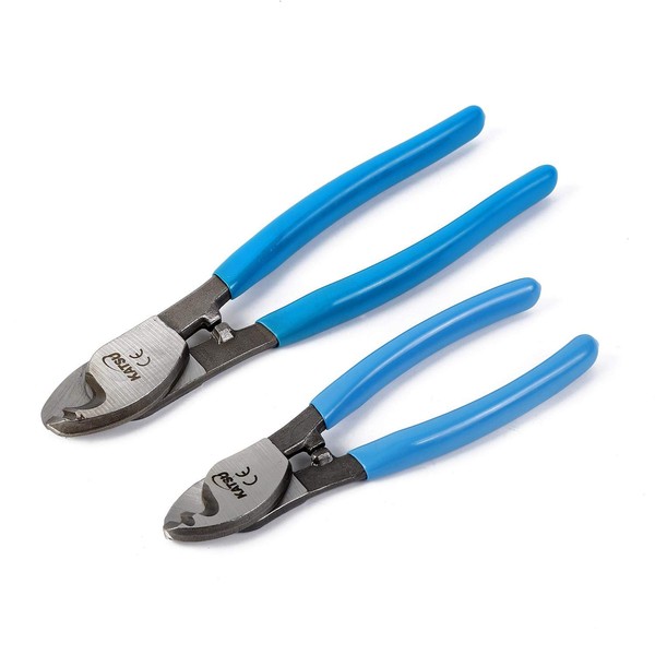KATSU Cable Cutter Wire Stripper 150mm (6") + 210mm (8"), Heavy Duty Cutting Plier for Aluminum Copper Wires 417346