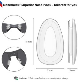 BLAZERBUCK Replacement Nose Pad for Oakley Holbrook Metal OO4123 Sunglasses, Clear and clear