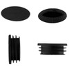 sourcing map Plastic Table Chair Leg Feet Oval Pipe Tube