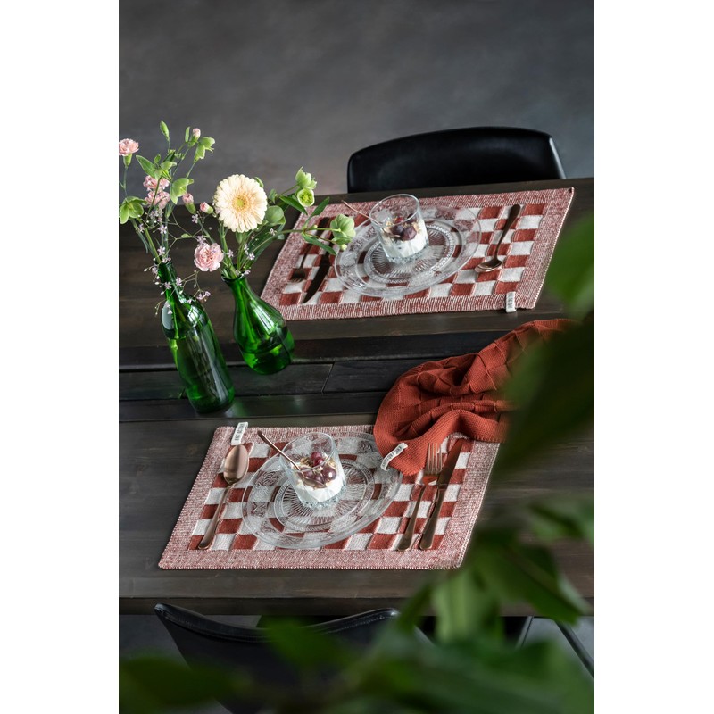 Knit Factory - Place Mat Block - Ecru/Granite - 50