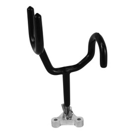 Attwood 5062-3 25-Degree Sure Grip Steel Rod Holder with Mounting Base and 4-Inch Stem, Black Finish